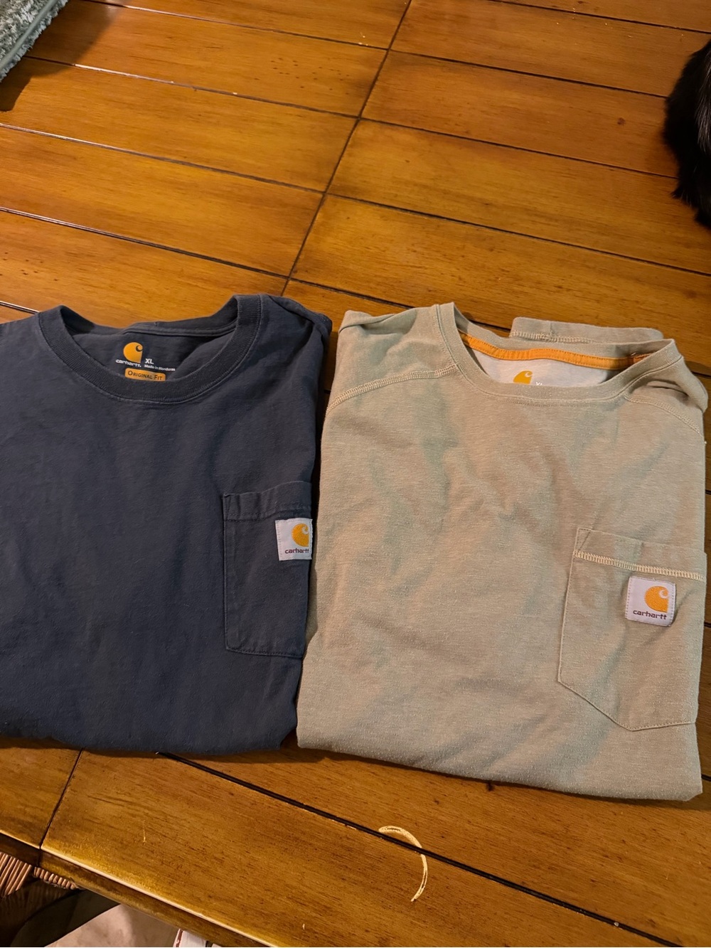 Carhartt Short-Sleeve Pocket Tees bundle in Navy and Sage